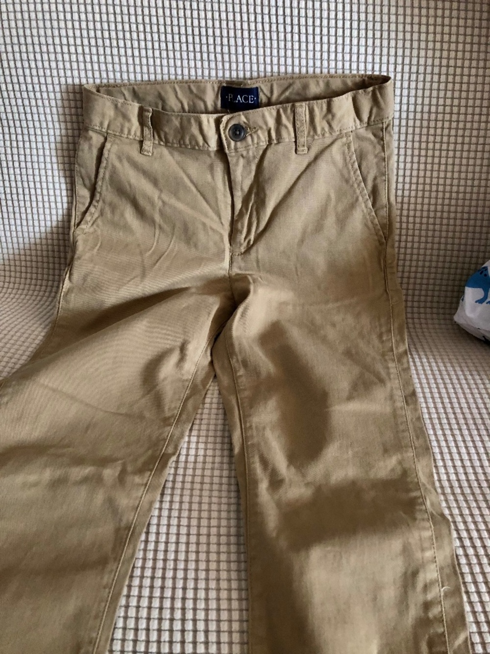 The Children's Place Boys Uniform Stretch Straight Chino Pants Khaki Size 10